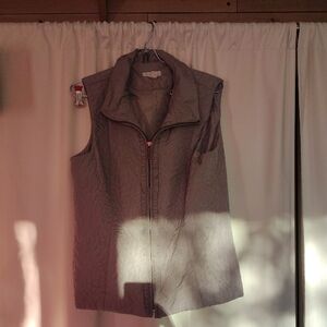 Charter Club Light Gray Quilted Vest